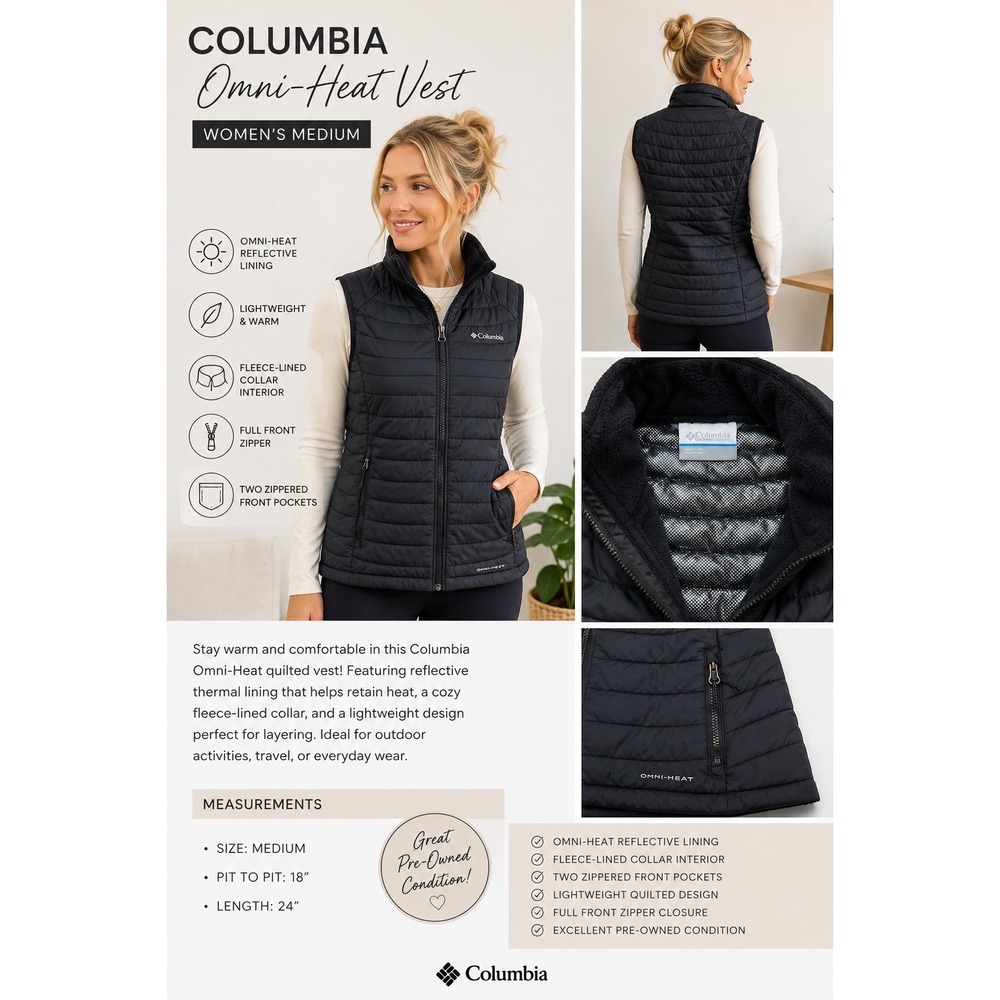 Columbia Omni-Heat Quilted Vest – Women's Medium